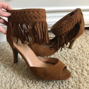 NWT Lane Bryant Boho Fringe Heels